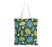 WDdZzyy Tropical Leaf Flower Olive Green Canvas Tote Gifts Canvas Bags Bulk