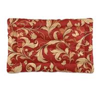 WDdZzyy Vine Pattern Red Gold Washable Dog Bed Mat Soft Comfortable Anti-Slip Bottom for Medium/Large Dogs 36" x 24"