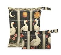 WDdZzyy Vintage Easter Duck Tarot Cards Waterproof Waterproof Bag 2 Pack Wet Bag for Swimsuit with Handles for Pool