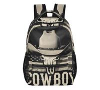 WDdZzyy Western Country Men Cowboy the backpack kid with big bookbags for high school