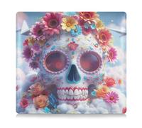 WDdZzyy White Day Of The Dead Flower Skull Premium Leather Registration and Insurance Card Holder Wallet Accessories Case for Driver License, Cards & Essential Documents, White Day of the Dead flower