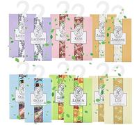 WDEC 12 * 20g Sachets With Hanging Sachets For Wardrobe Closet Room Wardrobe Bathroom Cart, Aromatherapy Bag, Natural Mothproof Agent, Lasting Fragrance (Jasmine, Rose, Lavender, Lily, Ocean,Lemon)