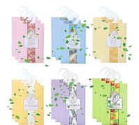 WDEC 18 Sachets With Hanging Sachets For Wardrobe Closet Room Wardrobe Bathroom Cart, Aromatherapy Bag, Natural Mothproof Agent, Lasting Fragrance 20g (Jasmine, Rose, Lavender, Lily, Ocean, Lemon)