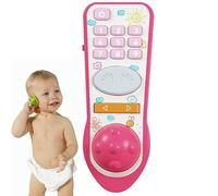 WDEC Baby TV Remote Toy, Soft rubber ball can be pressed, Kids Realistic TV Remote Control Toy with Musical Sound and Soft Light, Baby Remote Control Toy, Fun Learning Remote (Without battery）