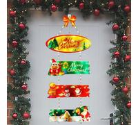 WDEC Christmas Door Sign Decorations, Tree Hanging Ornament Lights with Remote 8 Flashing Modes, LED Sign for Front Door Decor