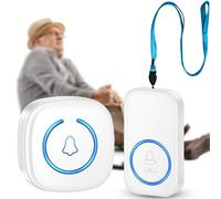 WDEC Personal Alarms for Elderly, Within 20m, Wireless Personal Alarms for Elderly Call Button Panic Alarm, Elderly Alarm Call Button, Caregiver Pager, Caregiver Pager, Call