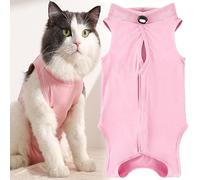 WDEC S 1-2kg Cat Professional Recovery Suit for Abdominal Wounds or Skin Diseases, E-Collar Alternative for Cats and Dogs, After Surgery Wear, Prevent Shedding, Pajama Suit