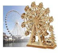 WDEC Wooden Puzzles 3D Mode, 3D Wooden Puzzle Mechanical Model, DIY Model Kits for Teens and Adults, Ideal Christmas and New Year Gift, Magnifique décoration de la maison (Ferris wheel)