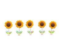 Wdesrgt Sunflower Car Ornament, 5 Pc Acrylic Resin Shaking Ornaments, Birthday Gift for Adults & Children