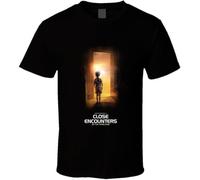 WDEUIL Close Encounters of The Third Kind Retro Classic Movie T Shirt BlackXX-Large