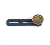 WDFCSIX Premium 3 Pairs Button Extenders for Jeans,Pants,No Sewing Instant Waistband Extension,Effortless Fit, Ideal for Men & Women,Comfort Reusable, Perfect Waist Extenders, 50mm, Bronze Badge