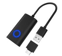 Wdfnexalai 2 in 1 Mouse Movement Jiggler Mover Controller Anti-sleep Awake | Aluminum alloy,USB connection,click to start or pause,prevents computer sleep,telecommuting assistant,1 piece