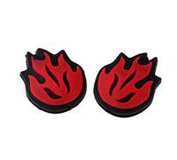 Wdfnexalai 2 Piece Silicone Flame Tennis Racket Shock Absorber Shockproof Damper Red