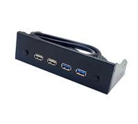 Wdfnexalai 5.25 inch Front Panel USB Hub for PC Computer Case Optical Drive | USB3.0/USB2.0,19PIN+9PIN,0.7m cable,5.25 inch bay,Plug and Play,durable,1 hub,4 screws,Front