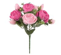 Wdfnexalai Artificial Silk Peony Bridal Bouquets for Wedding Home Decoration Peach Pink