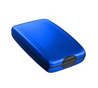 Wdfnexalai Credit Card Holder Aluminum Blocking Money Bag Inside Hook Waterproof Large Capacity Business Card Purse for Unisex Blue