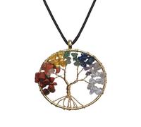 Wdfnexalai Crystal Tree Pendant Necklace Handmade Fashion,Silver Pendant 5g | Crystal material,handmade polished,tree design,variety of styles,suitable for wedding,option,1 piece
