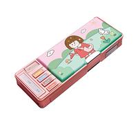 Wdfnexalai Cute Pencil Box Pencil Case for Student Gift School Supplies Middle School Leisure Time 2 Layer