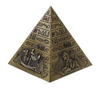 Wdfnexalai Metal Handicrafts Egyptian Pyramids Building Model Bookshelf Ornament Bronze