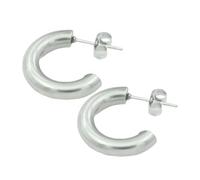 Wdfnexalai Stainless Steel Round Hoop Earrings for Women Exquisite,Silver | Stainless steel,polished smooth,simple style,easy wear,1 pair,approx. 1.2x0.2x1.2 inches,studs