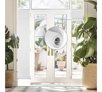 WdFour 100% Blackout Door Curtain - Update Thermal Insulated Total Blackout French Door Curtains,Adjustable roll up Door Blinds, Roller Shade for Office and Home. (Greyishwhite, 12Wx70L)