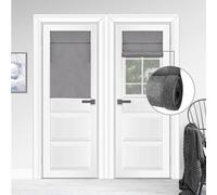 WdFour Triple Layers,UV Protect, 100% Light Block, Multi-use, no Noise, Easy Installed Door Curtains, Adjustable Roller Shade, Window Blind, for Office, Wards and Home(24Wx38H,Dark Gray,1 Piece)