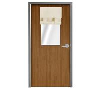 WdFour Classroom Door Window Cover,Blackout Shades for Classroom Windows and Doors，Privacy,Room Darkening Design Blocks Views, Classroom Window Cover Lockdown.12W x 30L Inches, 1 Panel, Oatmeal.