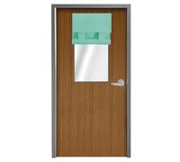 WdFour Classroom Door Window Cover,Blackout Shades for Classroom Windows and Doors,Privacy,Room Darkening Design Blocks Views, Classroom Window Cover Lockdown. 12W x 30L Inches, 1 Panel, Aqua.