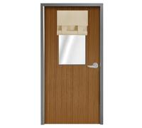 WdFour Classroom Door Window Cover,Blackout Shades for Classroom Windows and Doors，Privacy,Room Darkening Design Blocks Views, Classroom Window Cover Lockdown,12W x 40L Inch Beige 1 Panel