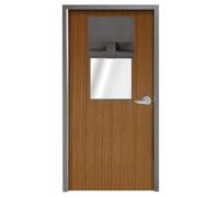 WdFour Classroom Door Window Cover - Blackout Shades for Classroom Windows & Doors, No Tool Installation Room Darkening Curtains, Lockdown Window Cover(10W x 30L,1 Panel, Dark Gray)