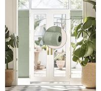 WDFour Cordless Blackout Door Curtains, Triple Layers 100% Light Blocking & UV Protect, Noiseless Adjustable Roller Shade, No Drill Window Blinds for Office, Ward, Home (18Wx70L,Sage Green,1 Piece)