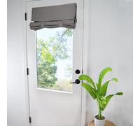 WdFour Door Curtains for Door Window, French Door Curtains for Privacy, Easy Installed Tricia Door Panels,Front Door Sidelight Curtain Tie up Shade, Washable Curtain 25W x 40L Inch Dark Gray, 1 Panel