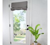 WdFour French Door Curtains with Silky Feel Thermal Insulated Noise Reducing Blackout Curtains for Glass Door Office (25W x 80L, 1 Panel, Dark Gray)