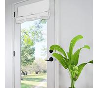 WdFour French Door Curtains with Silky Feel Thermal Insulated Noise Reducing Blackout Curtains for Glass Door Office (25W x 80L, 1 Panel, Greyish White)