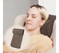WdFour Headrest Memory Foam Pillow, Support Cushions for Neck, Back or Leg for Sofas, Recliners, Office Chairs, Massage Chairs for Neck Pain Relief and Cervical Support. (Brown, 13" Wx5.5 Lx3 D, 1PC)