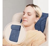 WdFour Headrest Memory Pillow, Support Cushions for Neck, Back or Foot for Sofas, Recliners, Office Chairs, Massage Chairs for Neck Pain Relief and Cervical Support. (Navy Blue, 13" Wx2.7 D)