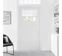 WdFour Room Darkening Blackout Window Curtains Solid Color Energy Saving Decorative French Door Curtains for Home Office Living Room 25W x 20L Inch Bleach White 1 Panel