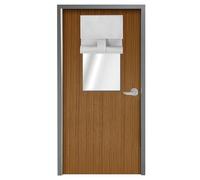 WdFour Side Door Curtains for Door Window, Blackout Room Darkening Solid Color Door Window Covering for Glass Door, Front Door Sidelight Curtain Tie up Shade 8W x 50L Inches, 1 Panel, Greyish White