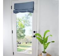 WdFour Side Door Curtains for Door Window, Room Darkening Solid Color Door Window Covering, 30W x 80L Inches, 1 Panel, Stone Blue