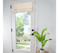 WdFour Side Door Curtains for Door Window, Room Darkening Solid Color Door Window Covering for Glass Door, Front Door Sidelight Curtain Tie up Shade 25W x 80L Inches, 1 Panel,Oatmeal.