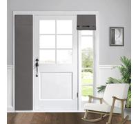 WdFour Side Door Curtains for Door Window, Room Darkening Solid Color Door Window Covering for Glass Door, Front Door Sidelight Curtain Tie up Shade 12W x 70L Inch Dark Gray 1 Panel