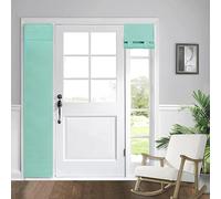WdFour Side Door Curtains for Door Window, Room Darkening Solid Color Door Window Covering for Glass Door, Front Door Sidelight Curtain Tie up Shade 12W x 70L Inches, 1 Panel, Aqua