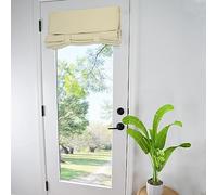 WdFour Small French Door Curtains with Silky Feel Thermal Insulated Noise Reducing Blackout Curtains for Glass Door Office (30W x 70L, 1 Panel, Beige)