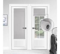 WdFour - Triple Layer Window Shades, UV Protection, 100% Blackout, Multi-Purpose, Noiseless, Easy to Install, Roller Shades for Office, Home, 42" W X 80" H, Light Grey, 1 Piece