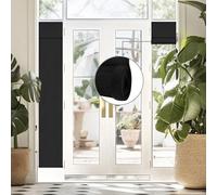 WdFour Triple Layers,UV Protect, 100% Light Block, Multi-use, no Noise, Easy Installed Door Curtains, Adjustable Roller Shade, Window Blind, for Office, Wards and Home(12Wx70L,Black,1 Piece)