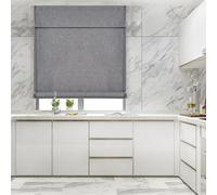WdFour Triple Layers,UV Protect, 100% Light Block, Multi-use, no Noise, Easy Installed Door Curtains, Adjustable Roller Shade, Window Blind, for Office, Wards and Home(30Wx42H,Dark Gray,1 Piece)