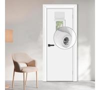 WdFour Woven UV Protect,Light Block,100% Blackout, Multi-use, no Noise, Easy Installed Door Curtains, Adjustable Roller Shade, Window Blind,for Office,Wards and Home(10W x 42L, Greyish White)