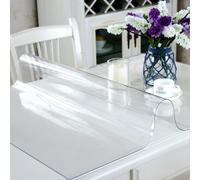 WDFYM 2mm Furniture Table Protector Clear Plastic Tablecloth Mat Wipeable Easy to Clean Protective Desk Cover Eco PVC Clear Vinyl Coffee Dining Tabletop,17"/18"/19"/20"(20"x39"(50 * 99cm))
