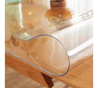 WDFYM 2mm Plastic Clear Table Cover Protector PVC Transparent Tablecloth See-Through Soft Glass Desk Protector for Home Decoration Party Banquet,17"/18"/19"/20"(20"x72"(50 * 182cm))