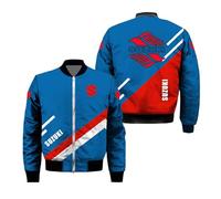 WDGYZZXJ Men’s Windproof 3D Bomber Jackets for SU.ZU.K.I Aviator Windbreakers Thicken Outwear Tops Zip Up Flight Suit No Hood Coats Printed Cargo Clothing-A||l